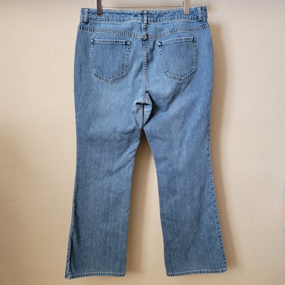 Chico's Platinum Denim Mid Rise Bootcut Denim Jeans Size 2 (12) - Picture 5 of 11